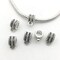 125 Pieces Mixed Antique Tibetan Silver Bail Tube Beads,Spacer Bead,Bail Beads,Bead Hanger Fit Charm European Bracelet Pendant (M079)